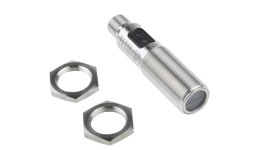 ifm OGH500, Diffuse Photoelectric Sensor, Barrel Sensor, 15 mm → 300 mm Detection Range