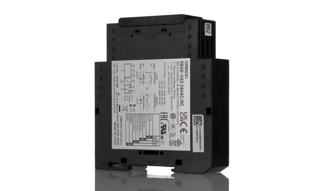Omron K8AK-VS3 24VAC/DC, Voltage Monitoring Relay, 1 Phase, SPDT, 20 → 200V ac/dc - generaltechuae