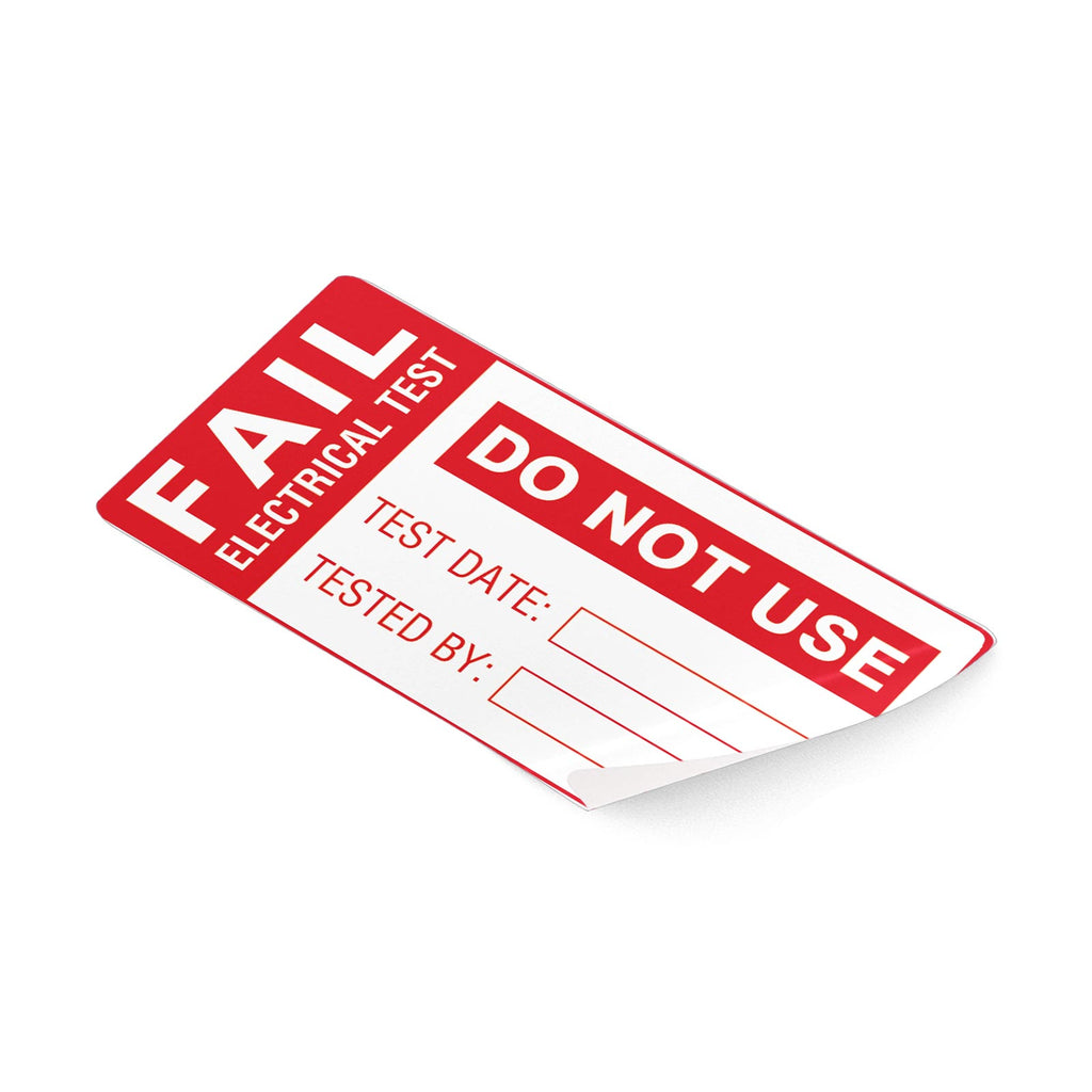 Martindale MARFAIL1 | FAIL1 Red PAT Fail Labels | 60 x 30 mm, pack of 100 - generaltechuae