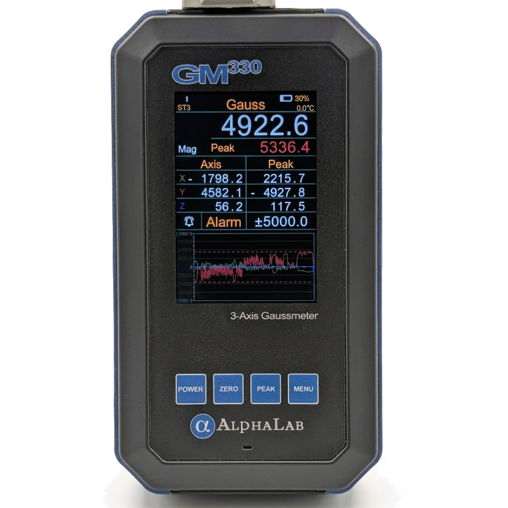 AlphaLab GM330TT | Gaussmeter Model GM330 with Thin Transverse Probe | AC/DC to 30 kG - generaltechuae