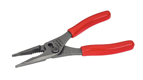 Snap-on LN46ACF | 7" Talon Grip Long-Nose Slip-Joint Pliers | 7 in long, Red