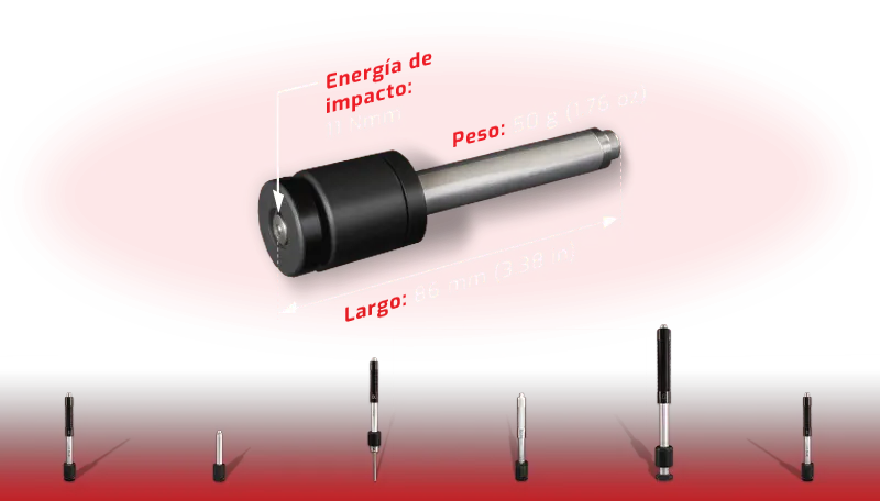 DMQ QHS200 | Type DC Leeb Impact Device | 11 Nmm impact energy, 86 mm - generaltechuae