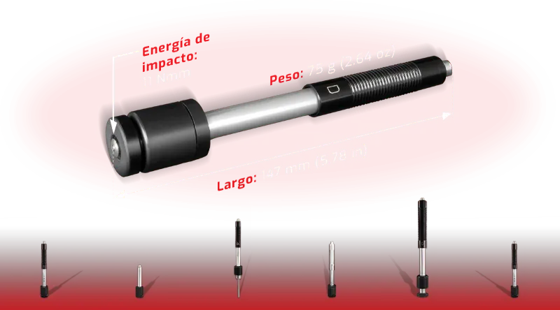 DMQ QHS111 | Type D Leeb Impact Device | 11 Nmm impact energy, 147 mm - generaltechuae
