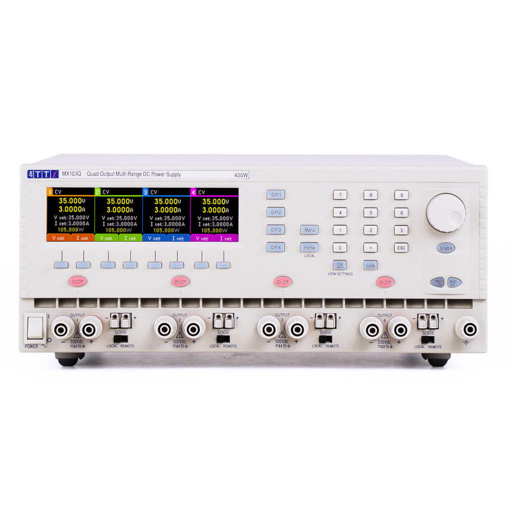 Aim-TTi MX103Q S2 | Multi-Range Quad Output DC Power Supply | 4 x 35V/3A, 420W, SELV - generaltechuae