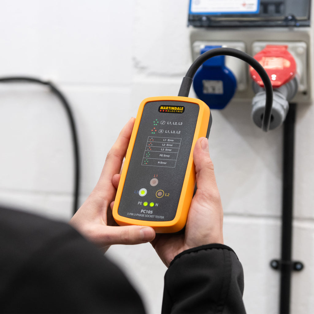 Martindale MARPC105-16 | PC105 3-Phase Industrial Socket Tester | 16A 5-Pin, CAT III 300V - generaltechuae (2)
