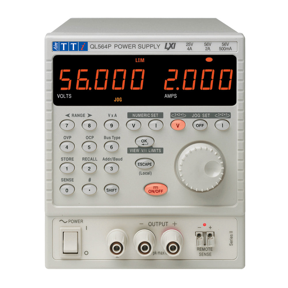 Aim-TTi QL564P(G) | Precision DC Power Supply with GPIB | 56V/2A or 25V/4A, USB/RS232/LAN/GPIB - generaltechuae