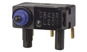 Omron D2HW-BL201DL, Pin Plunger Micro Switch, Left Angle PCB Terminal, 2 A @ 12 V dc, SPDT, IP67