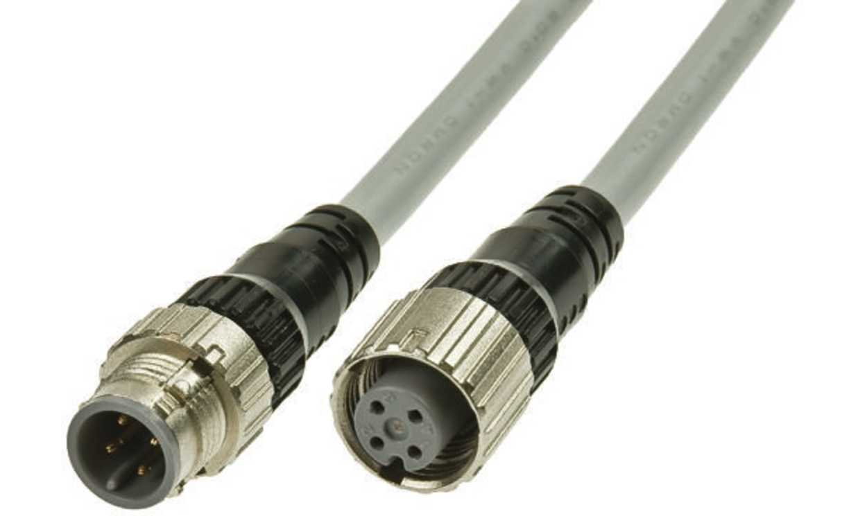 Omron XS5W-D421-C81-F, Straight Female 4 way M12 to Straight Male 4 way M12 Sensor Actuator Cable, 1m