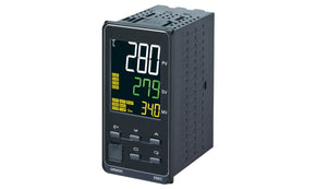 Omron E5EC-RX4DBM-000, E5EC Panel Mount PID Temperature Controller, 48 x 48mm 3 Input, 1 Output Relay, 24 V ac/dc Supply Voltage ON/OFF,