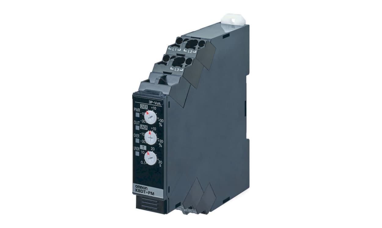 Omron K8DT-PM2CN, Phase, Voltage Monitoring Relay, 3 Phase, SPDT, DIN Rail - generaltechuae