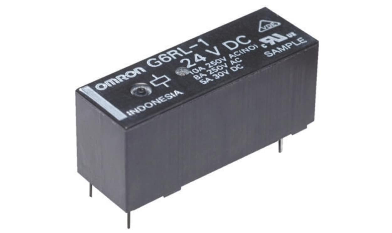 Omron G6RL-14-ASI DC24, PCB Mount Power Relay, 24V dc Coil, 10A Switching Current, SPDT