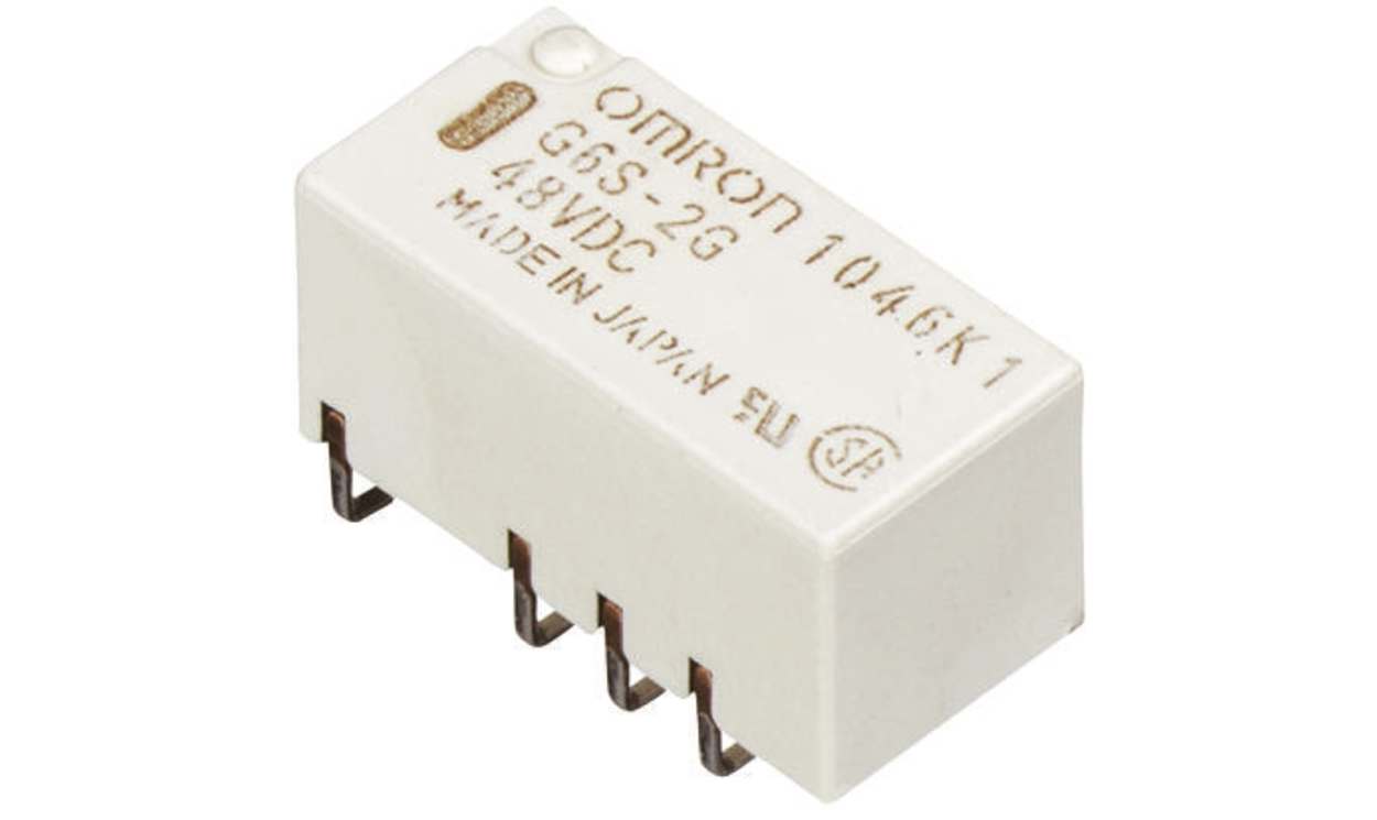Omron G6S-2G DC9, Surface Mount Signal Relay, 9V dc Coil, 2A Switching Current, DPDT