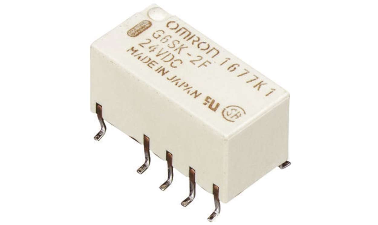 Omron G6SK-2F DC3, Surface Mount Latching Signal Relay, 3V dc Coil, 2A Switching Current, DPDT