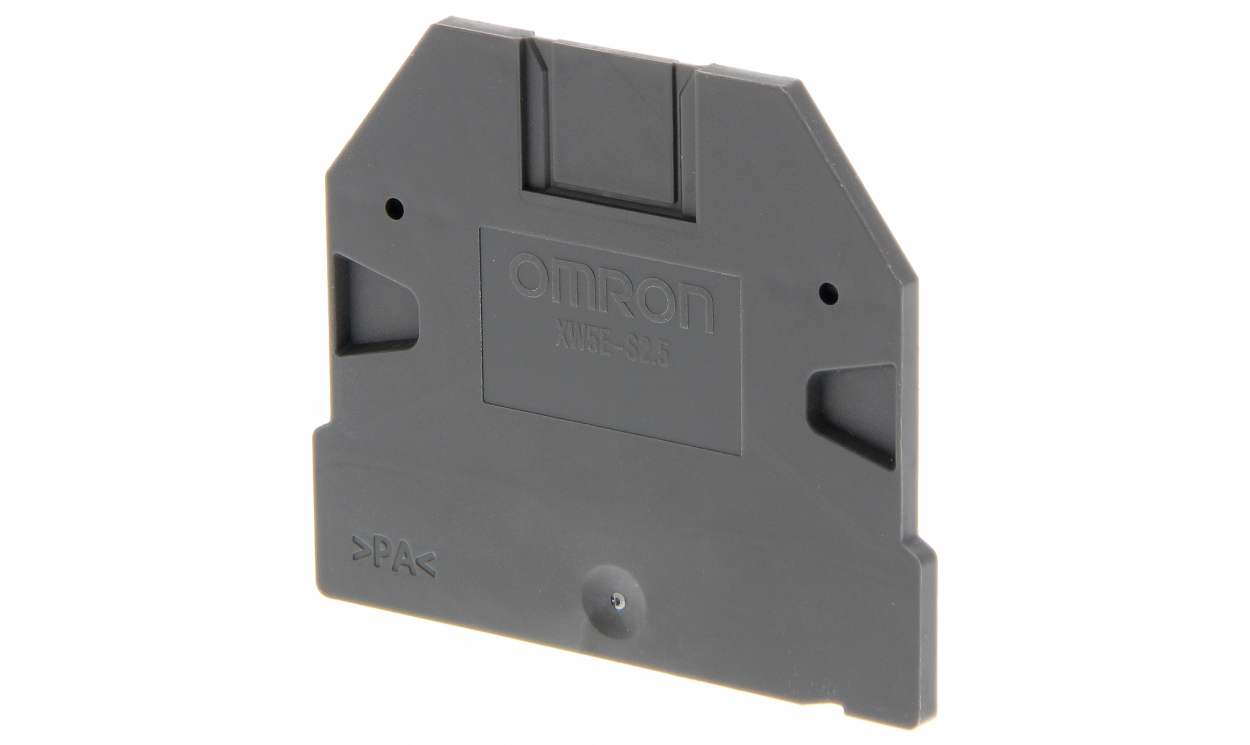 Omron XW5E-S2.5, XW5E Series End Cover for Use with XW5G-S10-1.1-1 Grounding Terminal Block, XW5G-S2.5-1.1-1 Grounding Terminal