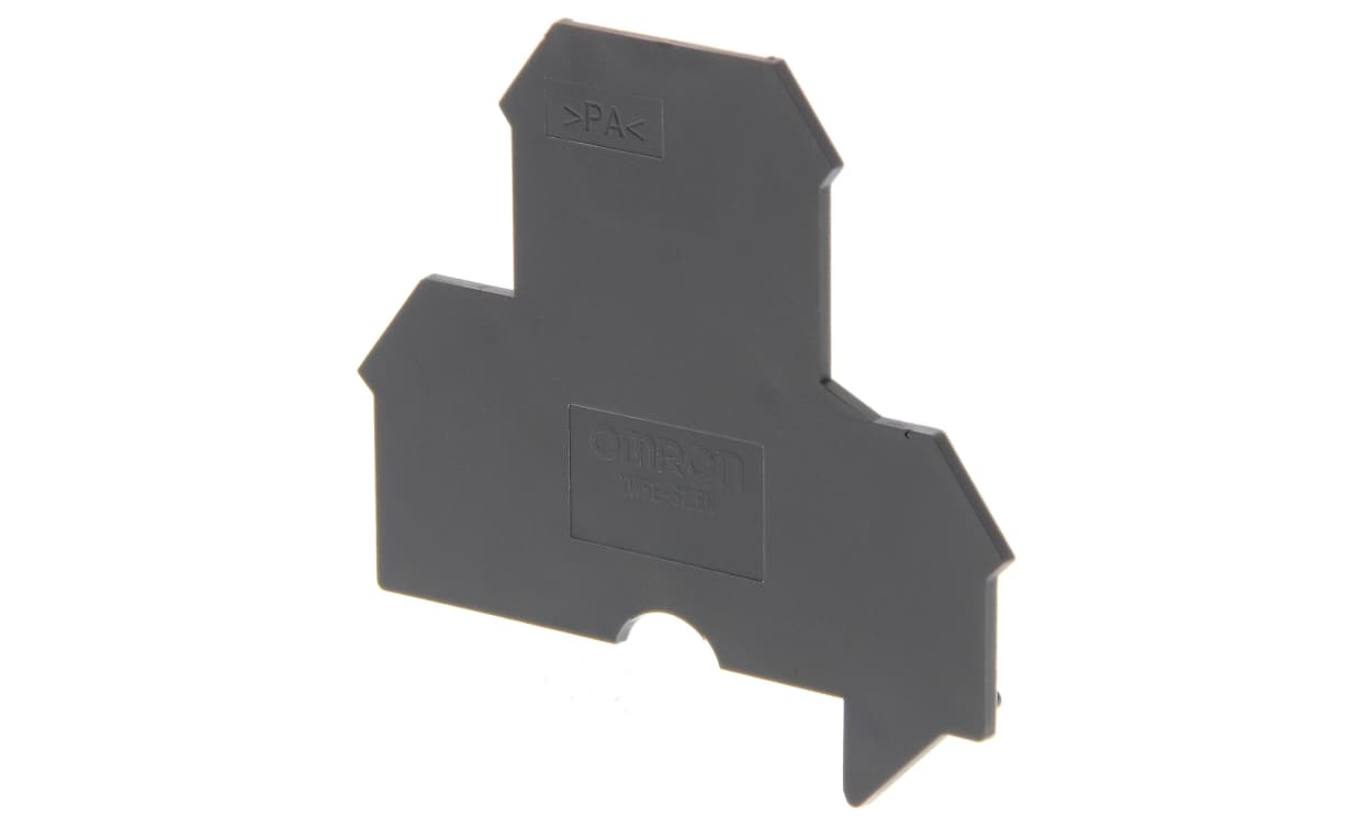 Omron XW5ES25N, XW5E End Cover for use with XW5T-S2.5-1.1-2 Feed Through Terminal Block, XW5T-S2.5-1.1-2V Feed Through Terminal Block