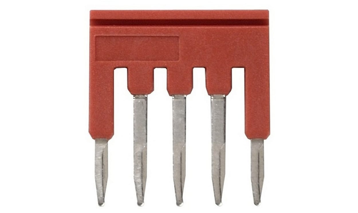 Omron XW5S-P1.5-5RD, XW5S Short Bar for use with XW5G-P1.5-5 Grounding Terminal Block, XW5T-P1.5-5 Feed Through Terminal Block