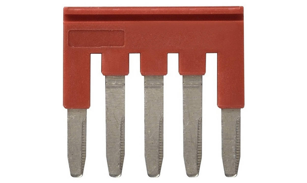 Omron XW5S-P2.5-5RD, XW5S Short Bar for use with XW5G-P2.5-5 Grounding Terminal Block, XW5T-P2.5-5 Feed Through Terminal Block