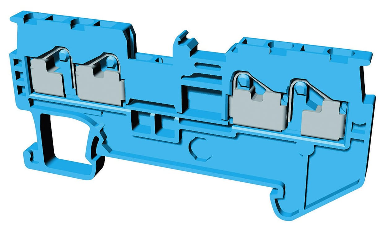 Omron XW5T-P1.5-2.2-1BL, XW5T Series Blue, 1.5mm², Single-Level, Push In Termination