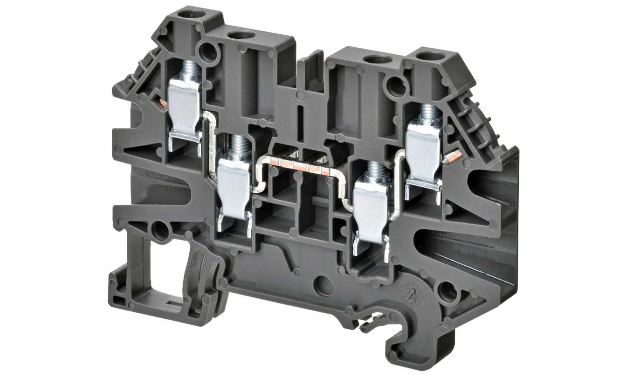 Omron XW5TS40221, XW5T Series Grey, 4mm², Single-Level, Screw Termination