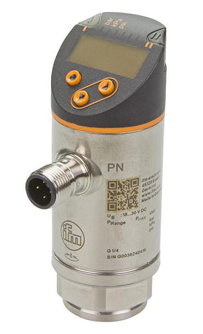 ifm PN2092, Pressure Sensor, 0bar Min, 100bar Max, Analogue + PNP-NO/NC Programmable Output, Relative Reading