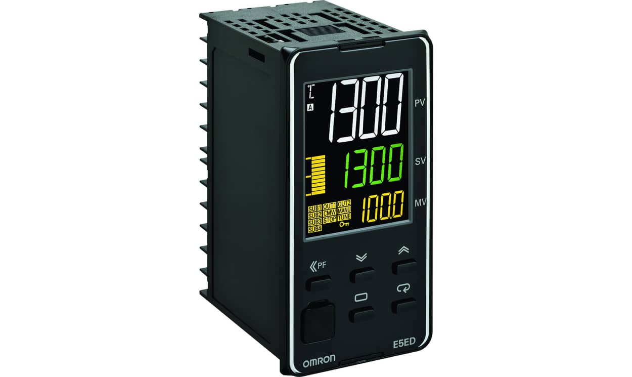 Omron E5ED-QX4A6M-000, E5ED Panel Mount PID Temperature Controller, 48 x 48mm 2 Input, 2 Output SSR, Solid State Relay, Logic, 100 → 240 - generaltechuae