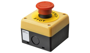 Omron A22NE-M-P202-N-B, A22NE-P Series Turn to Reset Emergency Stop Push Button, Surface Mount, 22mm Cutout, 2NC, IP65