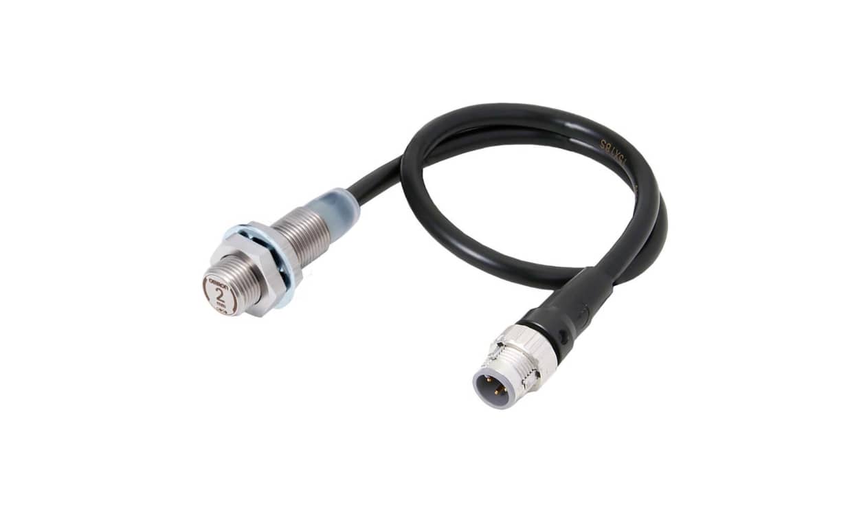 Omron E2EW-X2B312-M1TJ 0.3M, Inductive Threaded Barrel Proximity Sensor, M12, 2 mm Detection, PNP NO+NC, 10 → 30 V dc - generaltechuae