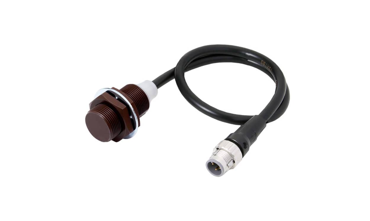 Omron E2EW-QX12C118-M1TJ 0.3M, Inductive Threaded Barrel Proximity Sensor, M18, 12 mm Detection, NPN NO, 10 → 30 V dc - generaltechuae