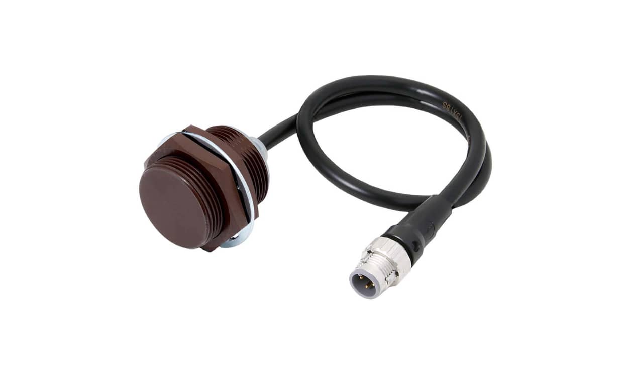 Omron E2EW-QX20C130-M1TJ 0.3M, Inductive Threaded Barrel Proximity Sensor, M30, 20 mm Detection, NPN NO, 10 → 30 V dc - generaltechuae