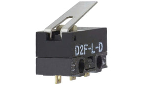 Omron D2F-L-D, Hinge Lever Micro Switch, Solder Terminal, 3 A @ 125 V ac, SPDT, IP40