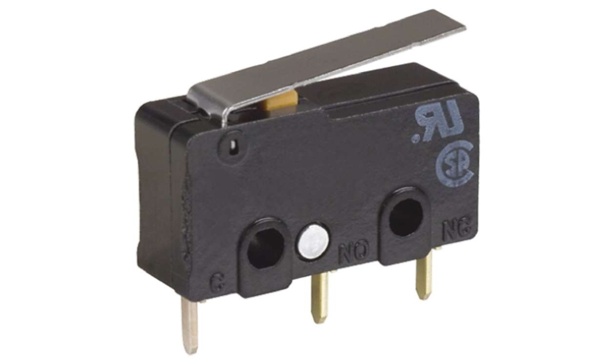 Omron SS-10GLD, Hinge Lever Micro Switch, PCB Terminal, 10.1 A @ 250 V ac, SPDT, IP40