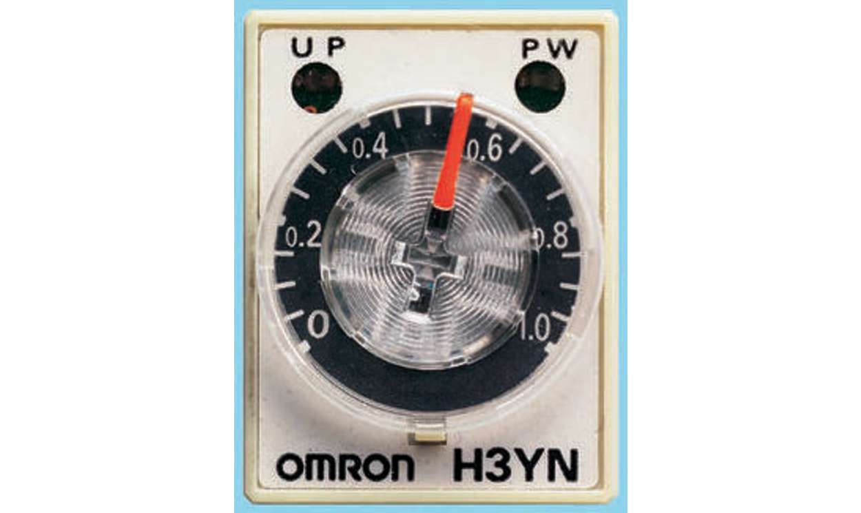 Omron H3Y-2 AC200-230 5S, H3Y Series DIN Rail, Surface Mount Timer Relay, 200 → 230V ac, 2-Contact, 0.2s, 1-Function