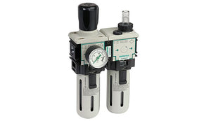 ASCO 34225102, G 1/4 FRL, Semi Automatic Drain, 25μm Filtration Size - Without Pressure Gauge