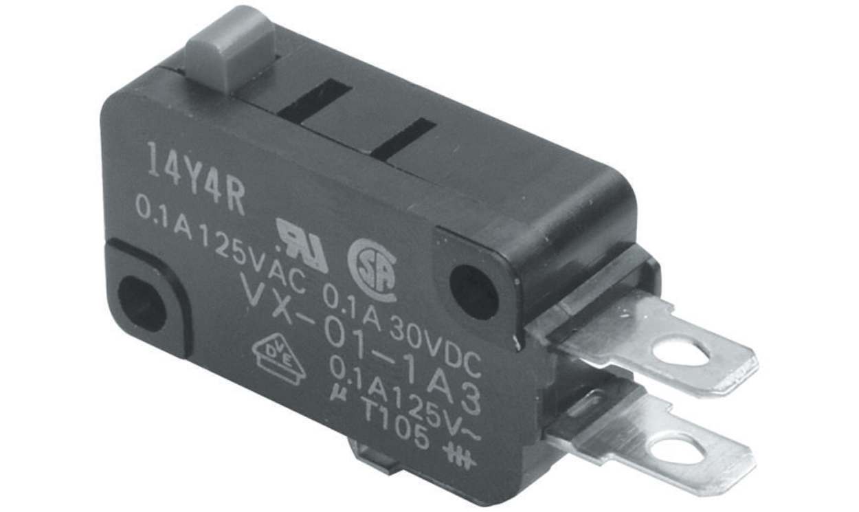 Omron VX-52-1A3, Hinge Lever Micro Switch, Solder Terminal, 5 A @ 250 V ac, SPDT, IP40