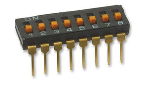 Omron A6T-8104, 8 Way Through Hole DIP Switch 8P
