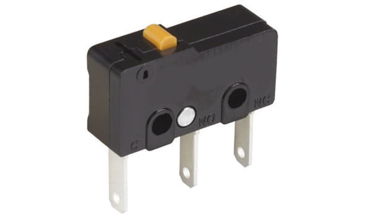 Omron SS-5T, Pin Plunger Micro Switch, Tab Terminal, 5 A @ 125 V ac, SPDT, IP40