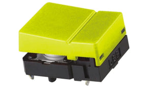 Omron B3J-1300, Yellow Button Tactile Switch, SPST 50 mA @ 24 V dc 6.8mm Through Hole