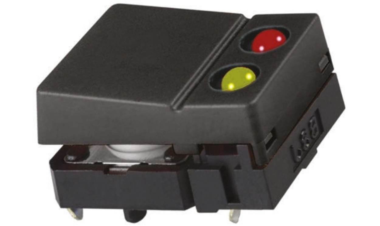 Omron B3J-5100, Black Button Tactile Switch, SPST 50 mA @ 24 V dc 6.8mm Through Hole