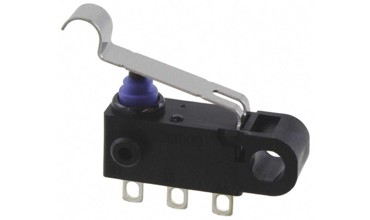 Omron D2HW-C271H, Simulated Roller Lever Micro Switch, Solder Terminal, 2 A @ 12 V dc, SPDT, IP67