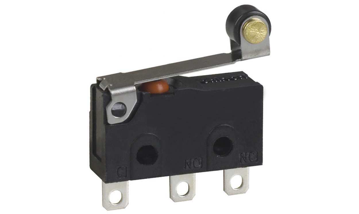 Omron D2SW-01L2H, Roller Lever Micro Switch, Solder Terminal, 100 mA @ 30 V dc, SPDT, IP67