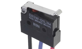 Omron D2SW-3L3M, Simulated Roller Lever Micro Switch, Pre-wired Terminal, 3 A @ 30 V dc, SPDT, IP67