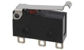 Omron D2SW-01L3H, Simulated Roller Lever Micro Switch, Solder Terminal, 100 mA @ 30 V dc, SPDT, IP67