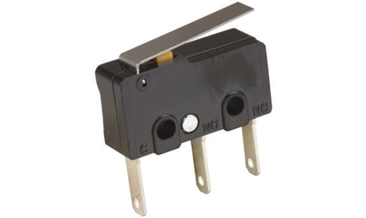 Omron SS-5GL-FT, Hinge Lever Micro Switch, Tab Terminal, 5 A @ 125 V ac, SPDT, IP40