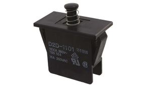 Omron D2D-1101, Door Micro Switch, Plunger, SPST 16 A @ 250 V ac, -25 → +85°C