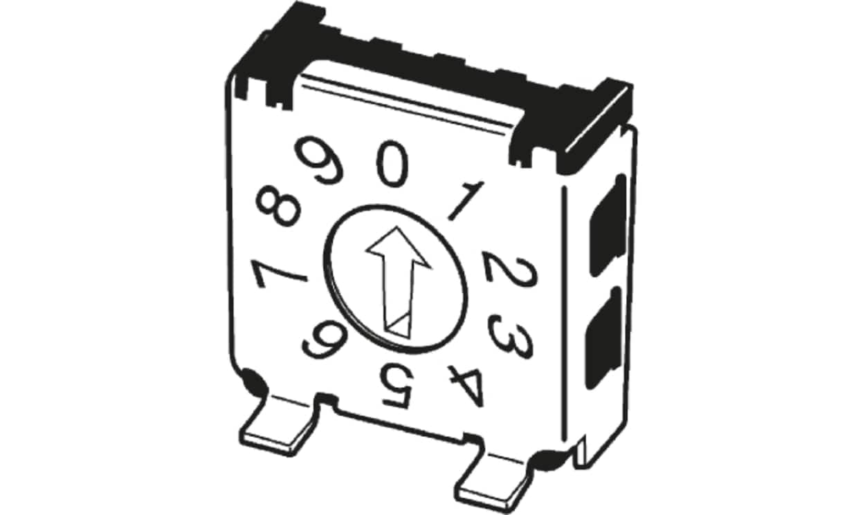 Omron A6KSV-164RF, 16 Way Surface Mount DIP Switch, Rotary Flush Actuator