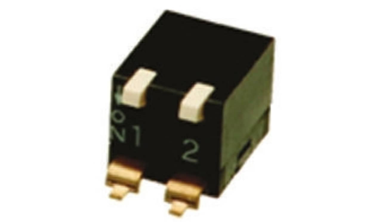Omron A6SR-2104, 2 Way Surface Mount DIP Switch SPST, Lever Actuator