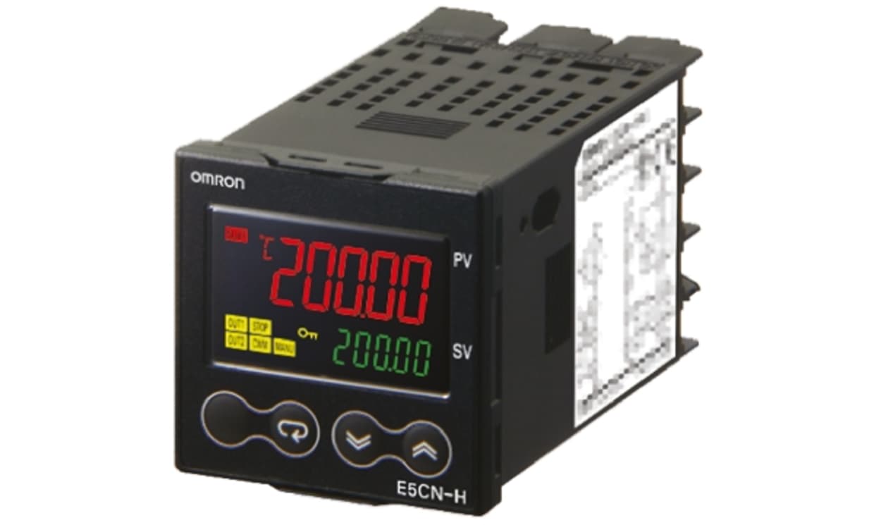 Omron E5CN-HQ2MD-500, E5CN Panel Mount PID Temperature Controller, 48 x 48mm, 2 Output SSR, Solid State Relay, Logic, 24 V ac/dc Supply - generaltechuae
