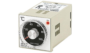 Omron E5C2-R40K 100-240VAC 0-800, E5C2 Panel Mount, Din-Rail Removable Socket On/Off Temperature Controller, 48 x 48mm, 1 Output Relay, 100 → 240 V