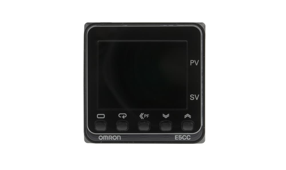 Omron E5CC-QQ3A5M-000, E5CC Panel Mount PID Temperature Controller, 48 x 48mm 2/4 Input, 3 Output SSR, Solid State Relay, Logic, 100 →
