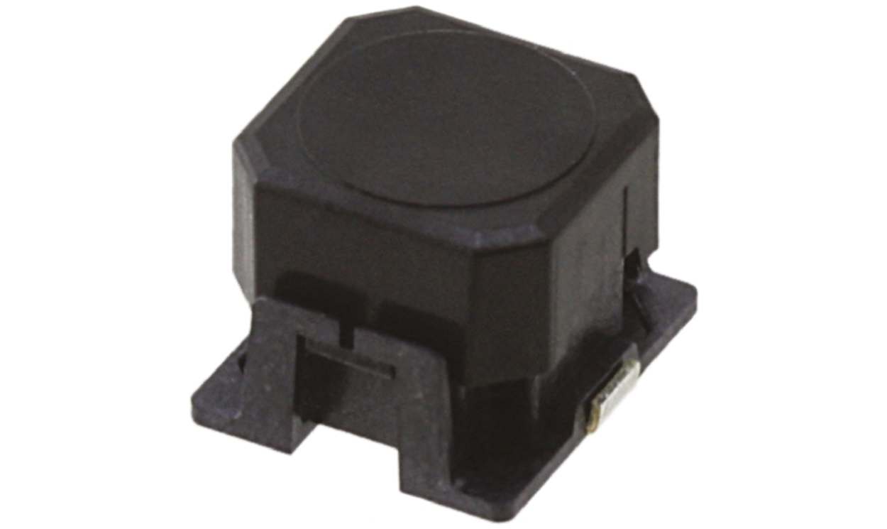 Omron B3AL-1002P, Black Cap Tactile Switch, SPST 50 mA @ 16 V dc Through Hole